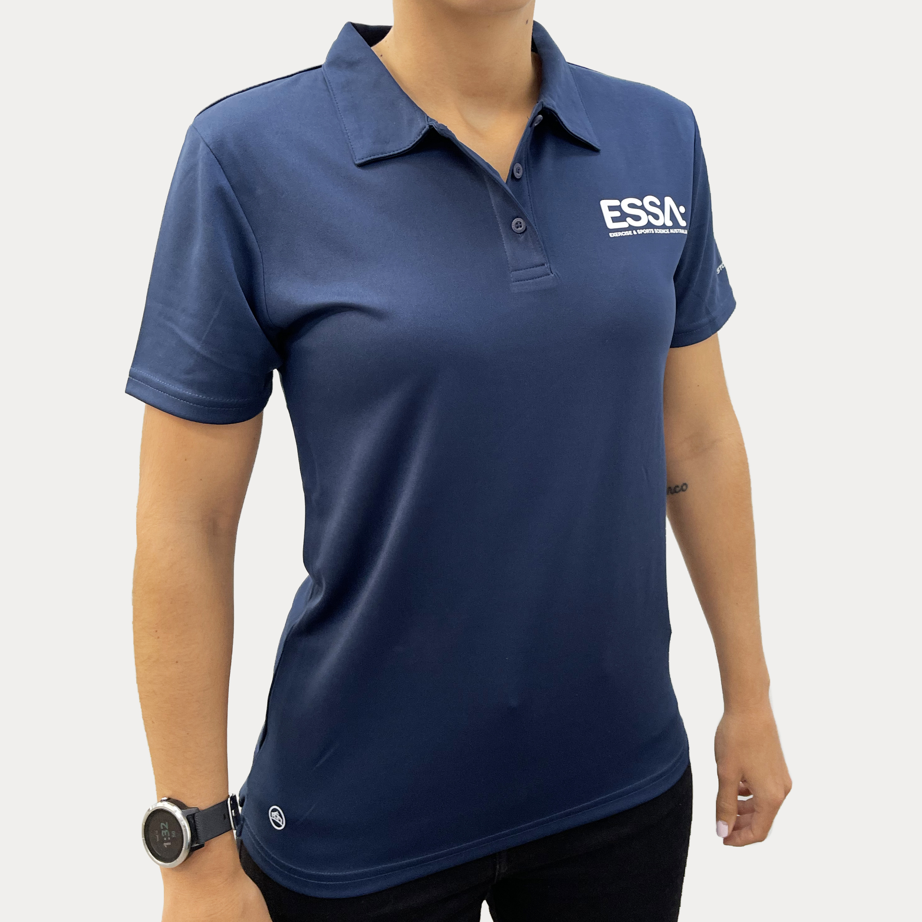 ESSA Navy Polo Womens Medium